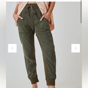 Anthropologie Olive Green Track Pants